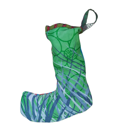 Festive Sari Stocking 1pc - Siesta Crafts - Gift - Eco Natural Products