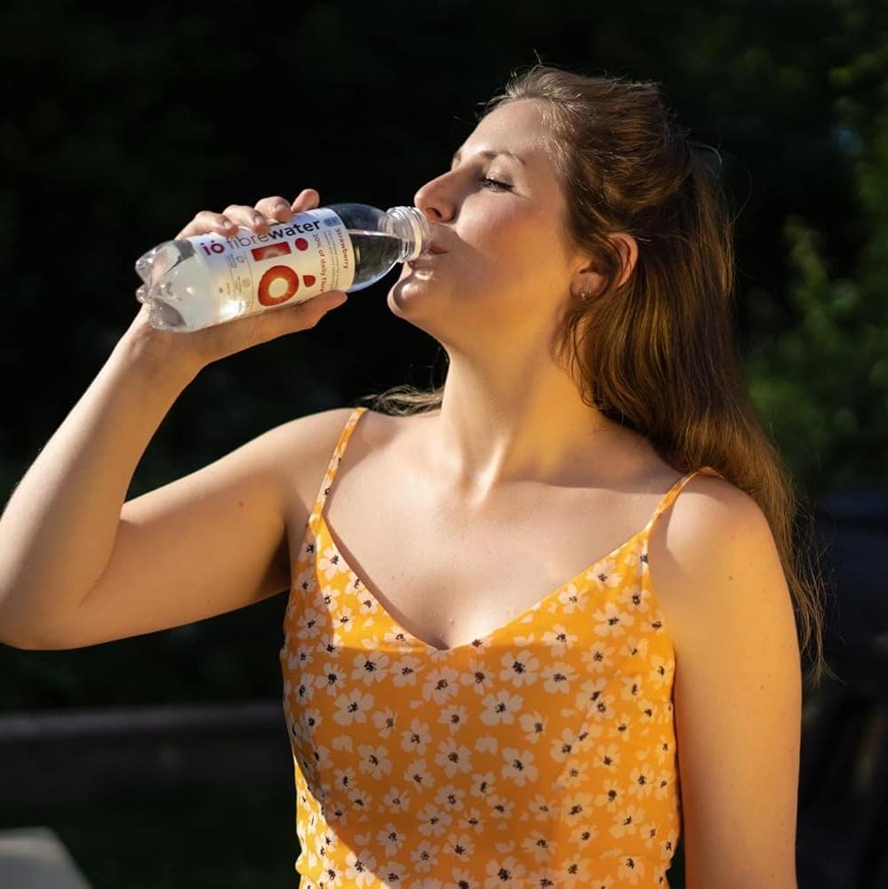 Fibre Infused Prebiotic Water Strawberry Still 500ml - Eco Natural Products - Io Fibrewater - Water Filter/Infuser