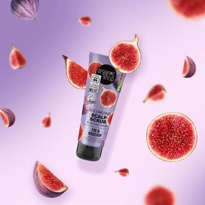 Fig and Rosehip Volumizing Scalp Scrub for Oily Hair 75ml - Organic Shop - Scalp Scrub - Eco Natural Products