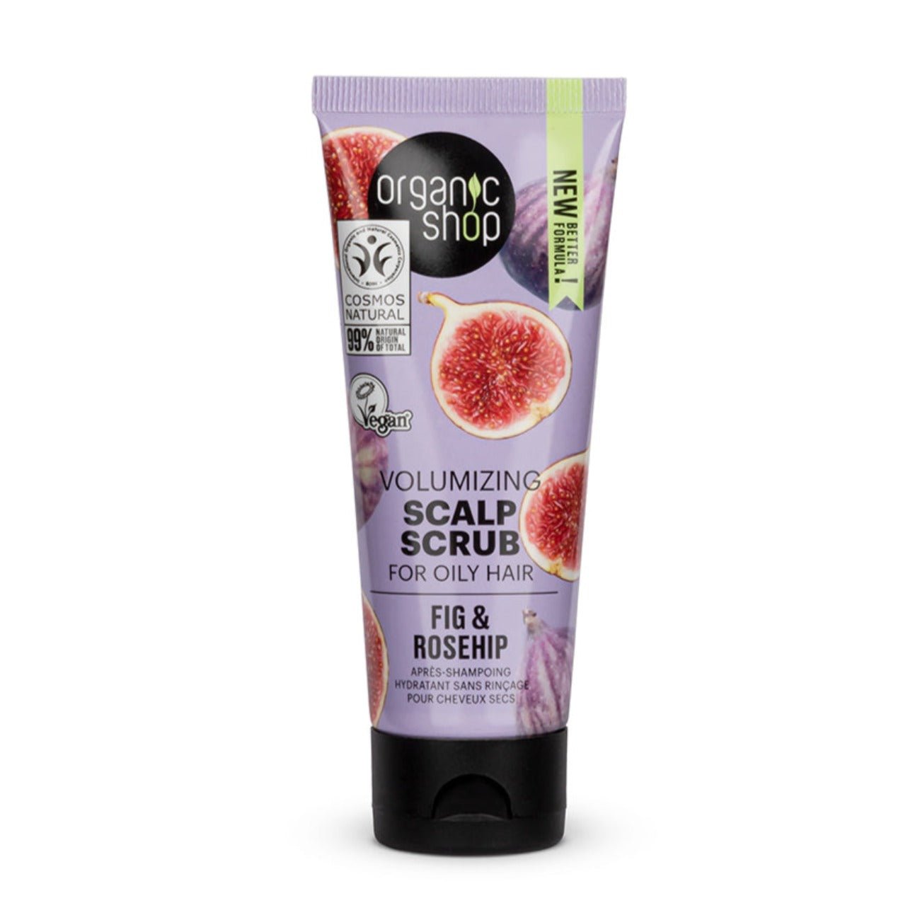 Fig and Rosehip Volumizing Scalp Scrub for Oily Hair 75ml - Organic Shop - Scalp Scrub - Eco Natural Products