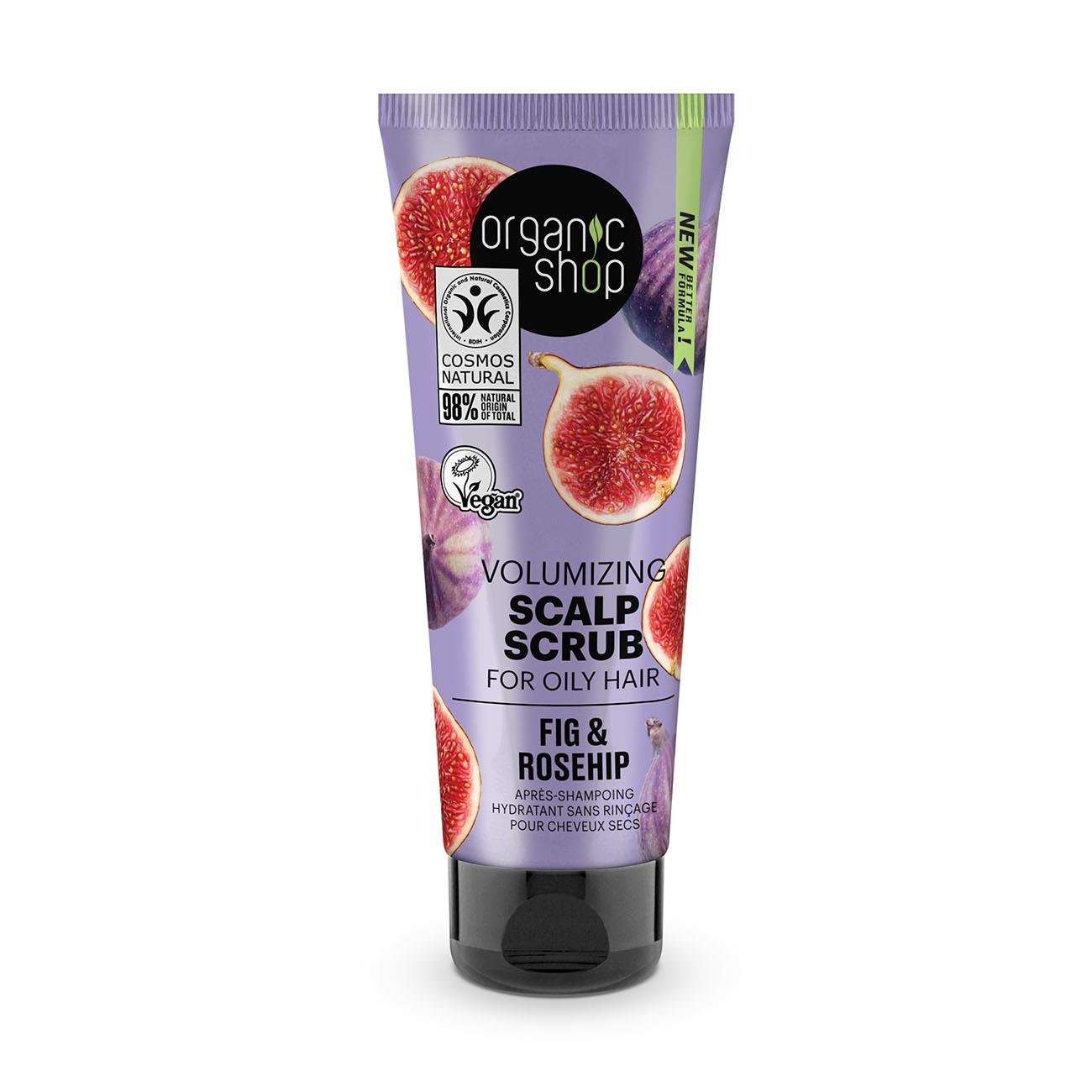 Fig and Rosehip Volumizing Scalp Scrub for Oily Hair 75ml - Organic Shop - Scalp Scrub - Eco Natural Products