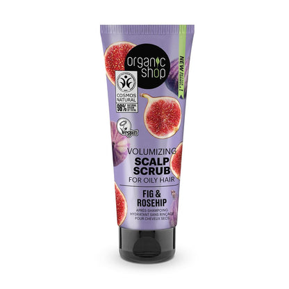 Fig and Rosehip Volumizing Scalp Scrub for Oily Hair 75ml - Organic Shop - Scalp Scrub - Eco Natural Products