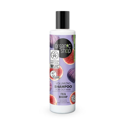 Fig and Rosehip Volumizing Shampoo for Oily Hair 280 ml - Organic Shop - Shampoo - Eco Natural Products