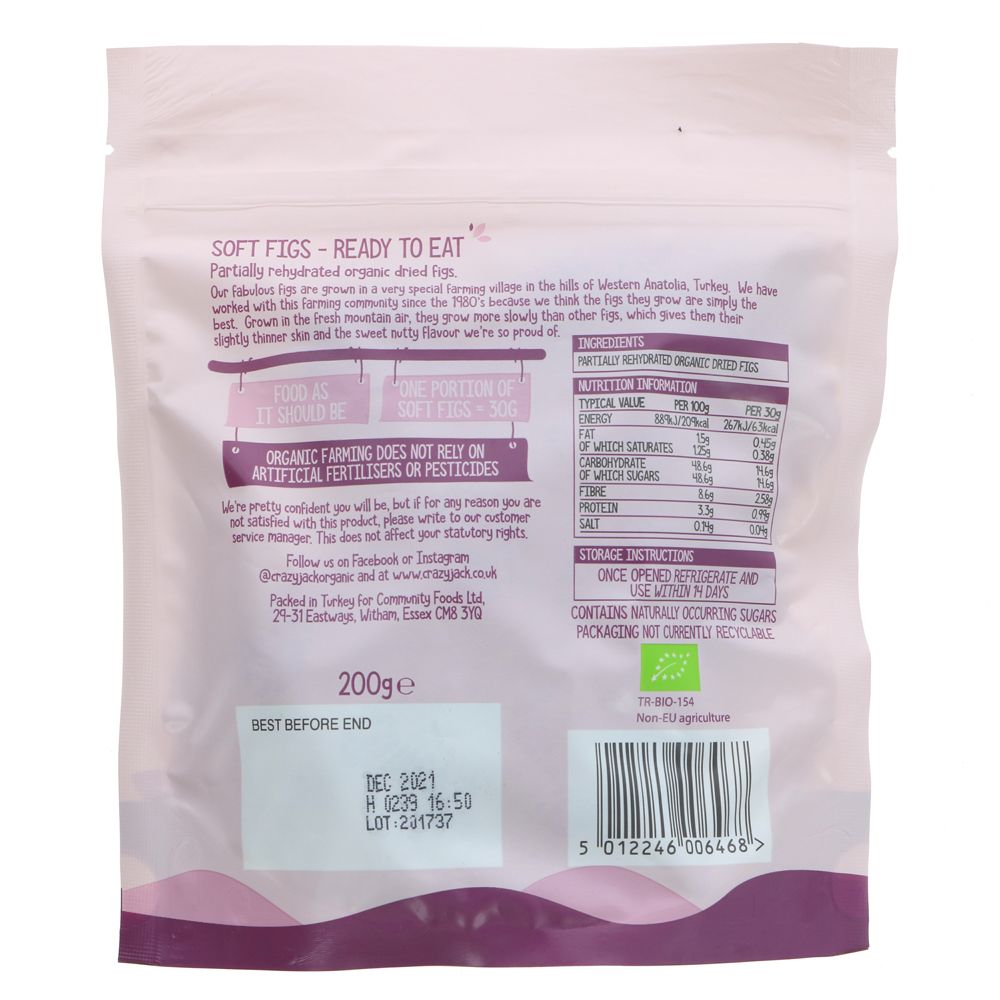 Figs Ready To Eat 200g - Crazy Jack - Dried Vegetables - Eco Natural Products