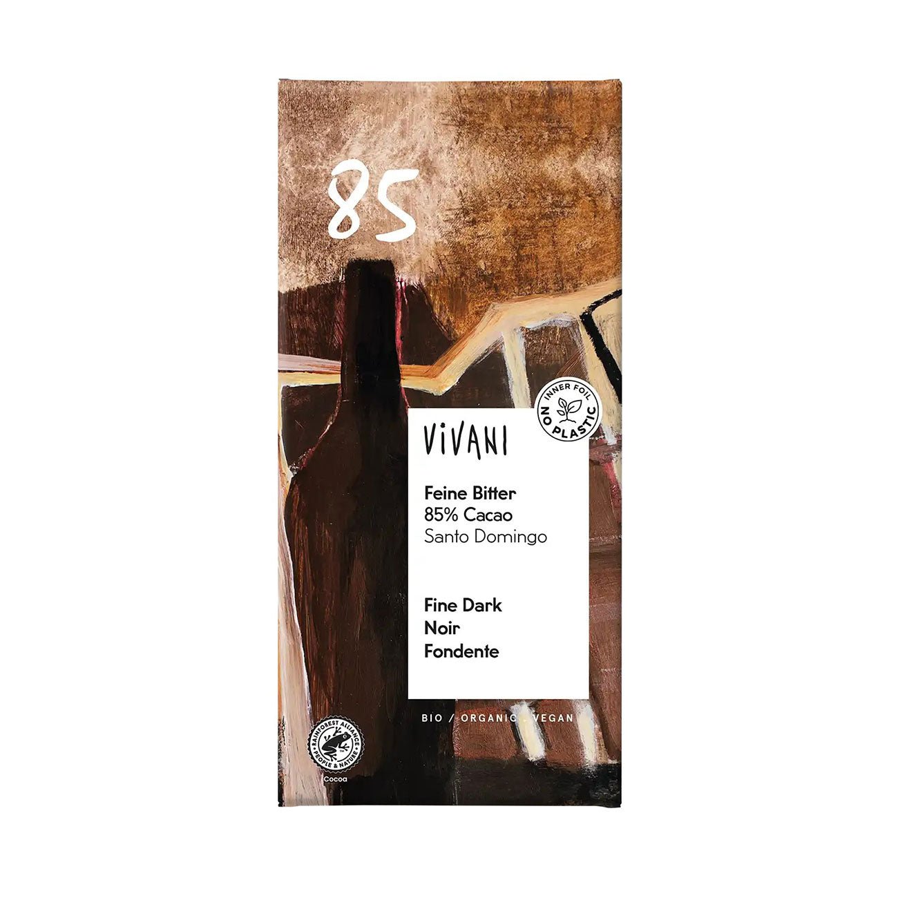 Fine Dark Chocolate with 85% Cocoa 100g - Eco Natural Products - Vivani - Chocolate Bar