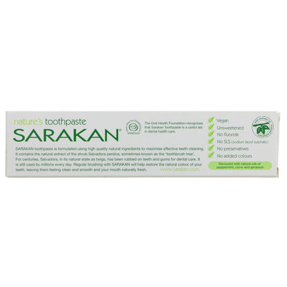 Fluoride Free Toothpaste 50ml - Sarakan - Toothpaste - Eco Natural Products