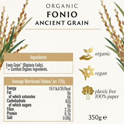 Fonio Ancient Grain 350g - Biona - Grains - Eco Natural Products