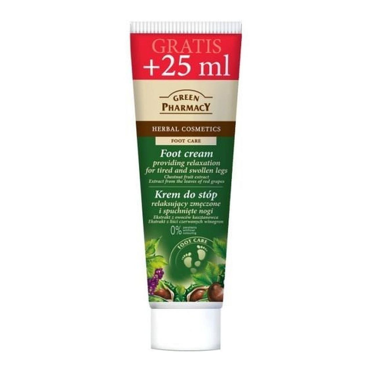 Foot Cream Chestnut & Red Grape Leaves 100ml - Eco Natural Products - Green Pharmacy - Foot Cream