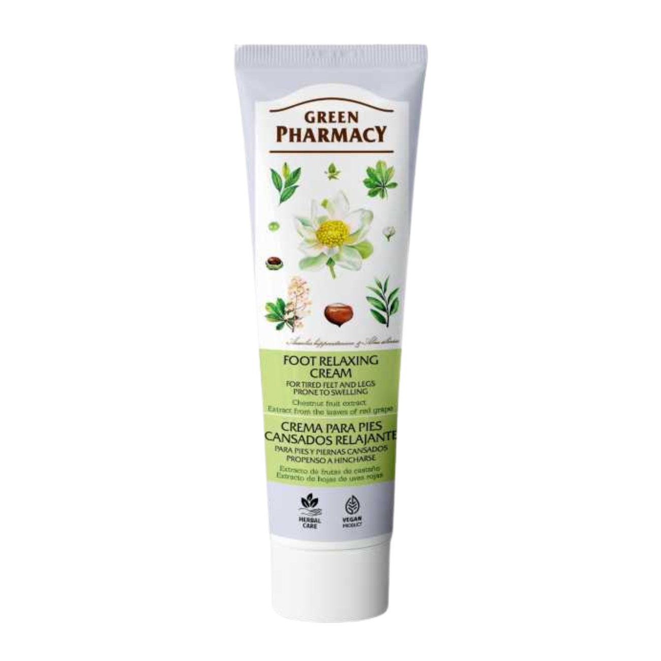 Foot Cream Chestnut & Red Grape Leaves 100ml - Eco Natural Products - Green Pharmacy - Foot Cream