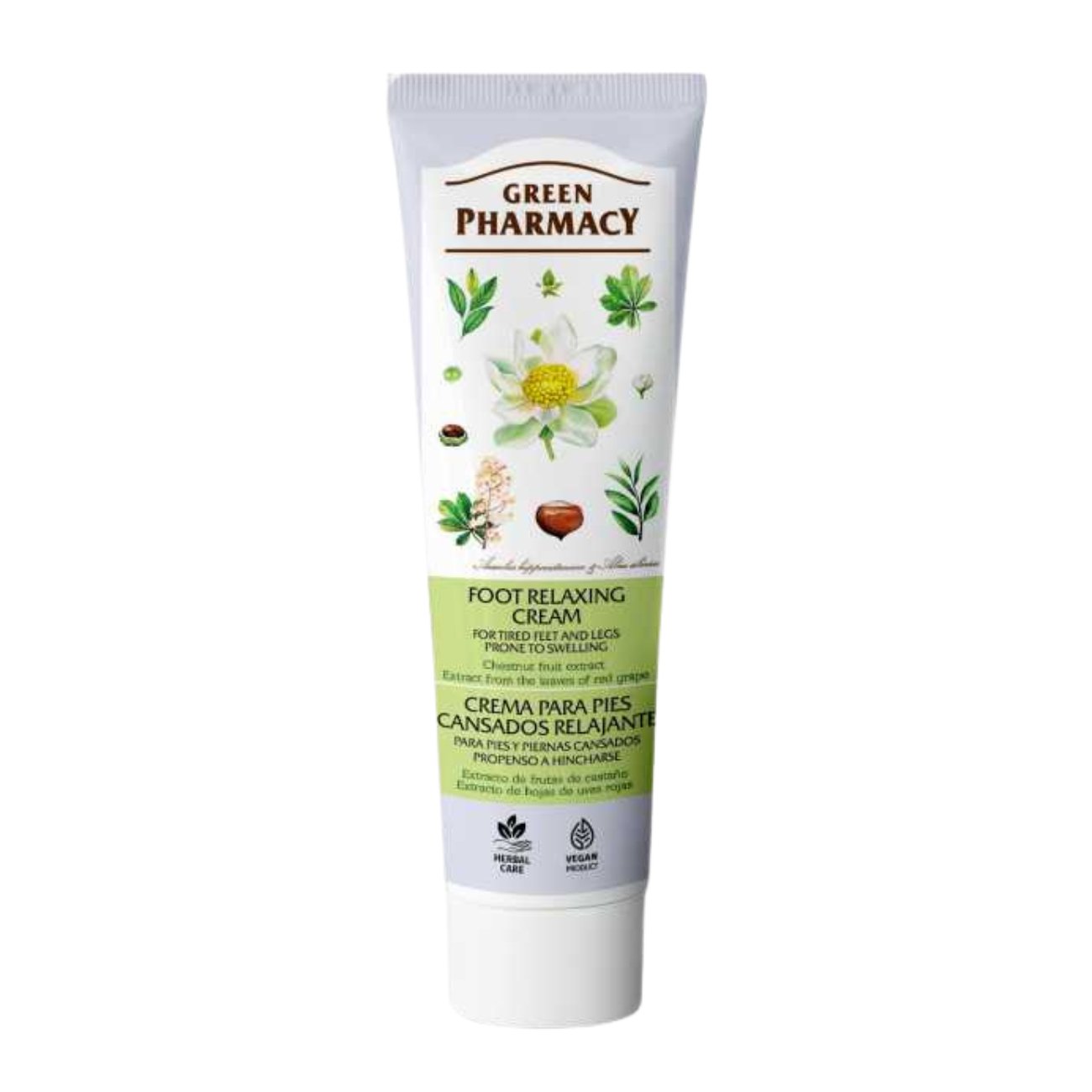 Foot Cream Chestnut & Red Grape Leaves 100ml - Green Pharmacy - Foot Cream - Eco Natural Products