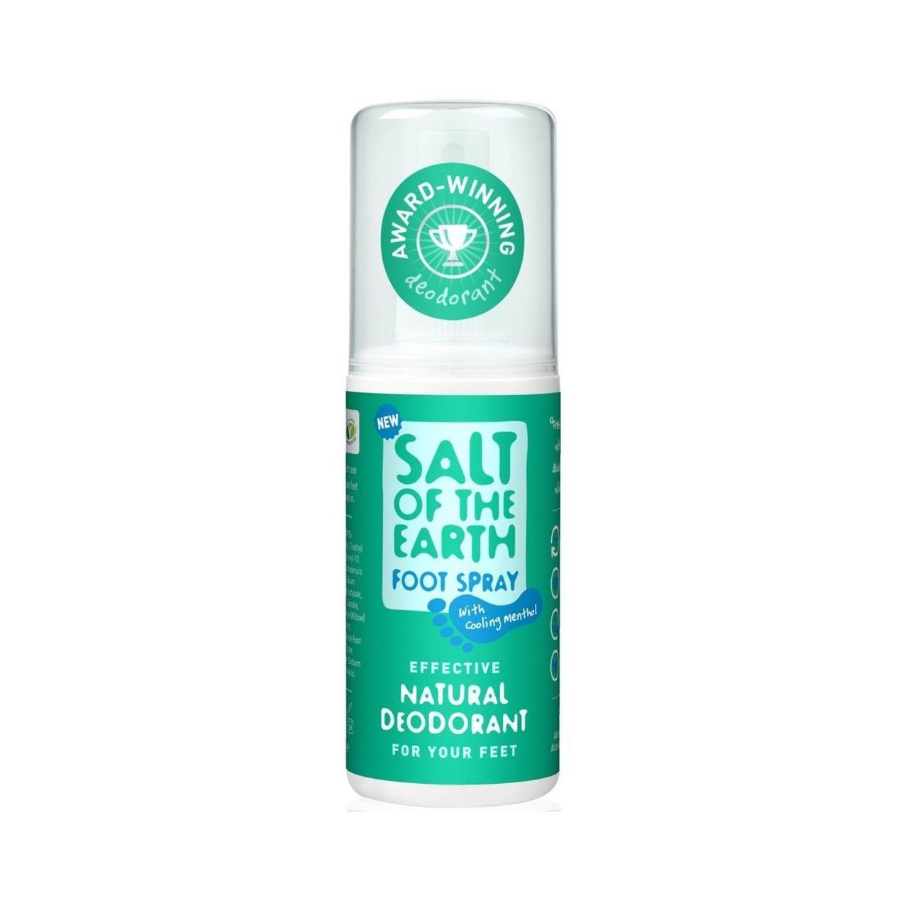 Foot Deodorant Spray Cooling Menthol 100ml - Salt Of the Earth - Foot Deodorant - Eco Natural Products