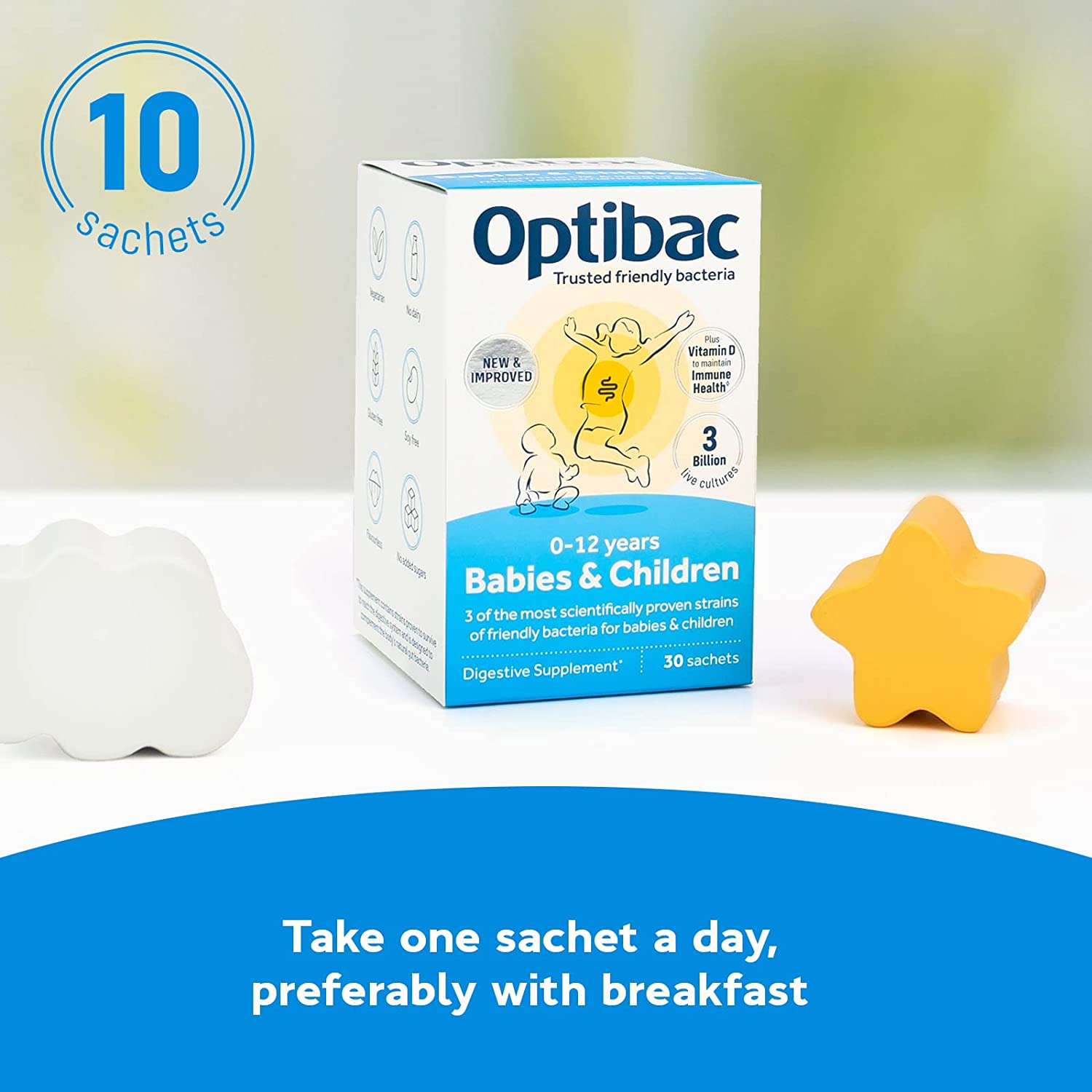 For Babies & Children 10 Sachets - OptiBac Probiotics - Vitamins & Supplements - Eco Natural Products