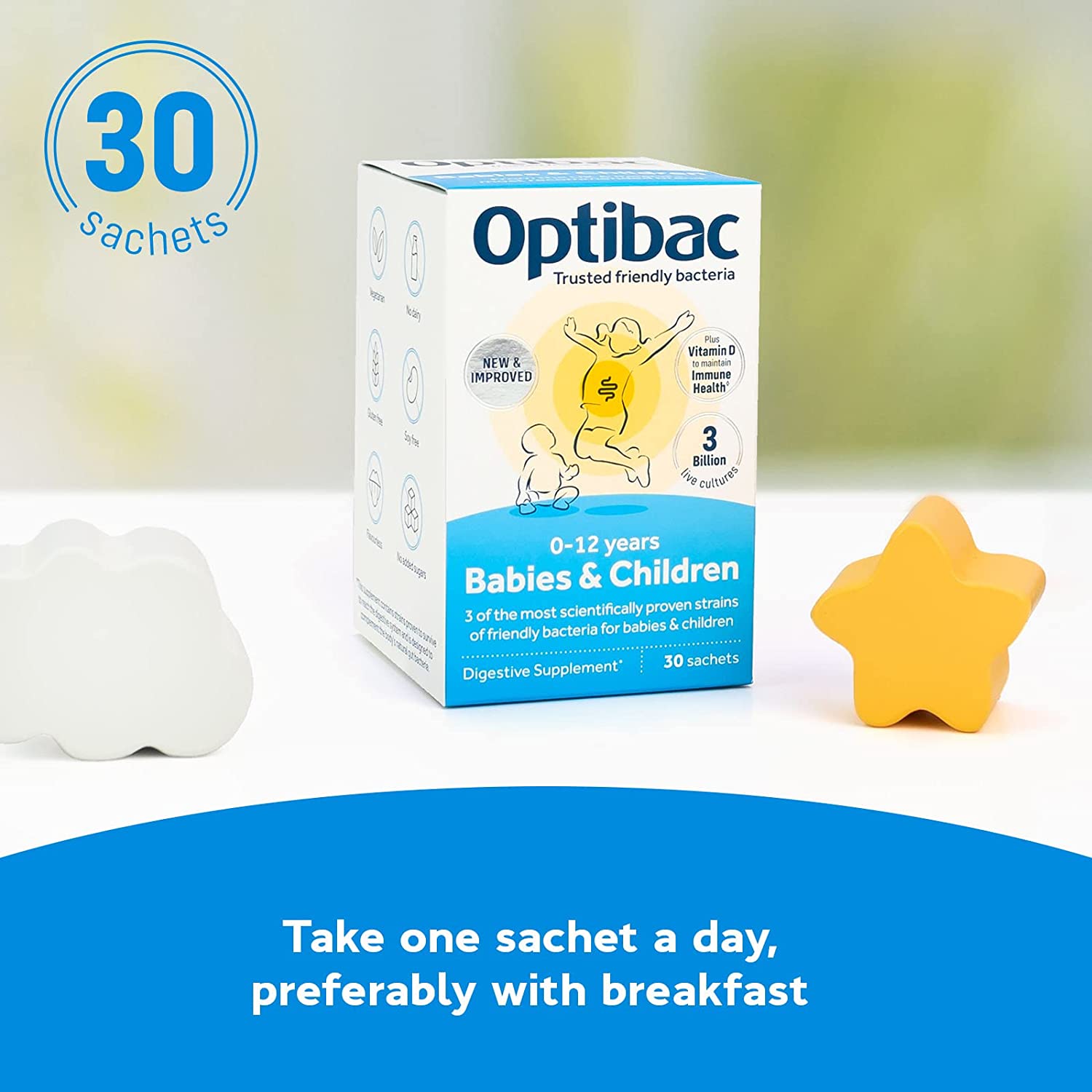 For Babies & Children 30 Sachets - Eco Natural Products - OptiBac Probiotics - Vitamins & Supplements