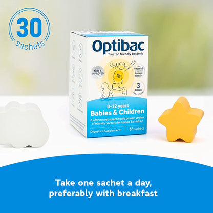 For Babies & Children 30 Sachets - OptiBac Probiotics - Vitamins & Supplements - Eco Natural Products