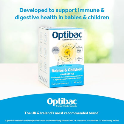 For Babies & Children 30 Sachets - OptiBac Probiotics - Vitamins & Supplements - Eco Natural Products