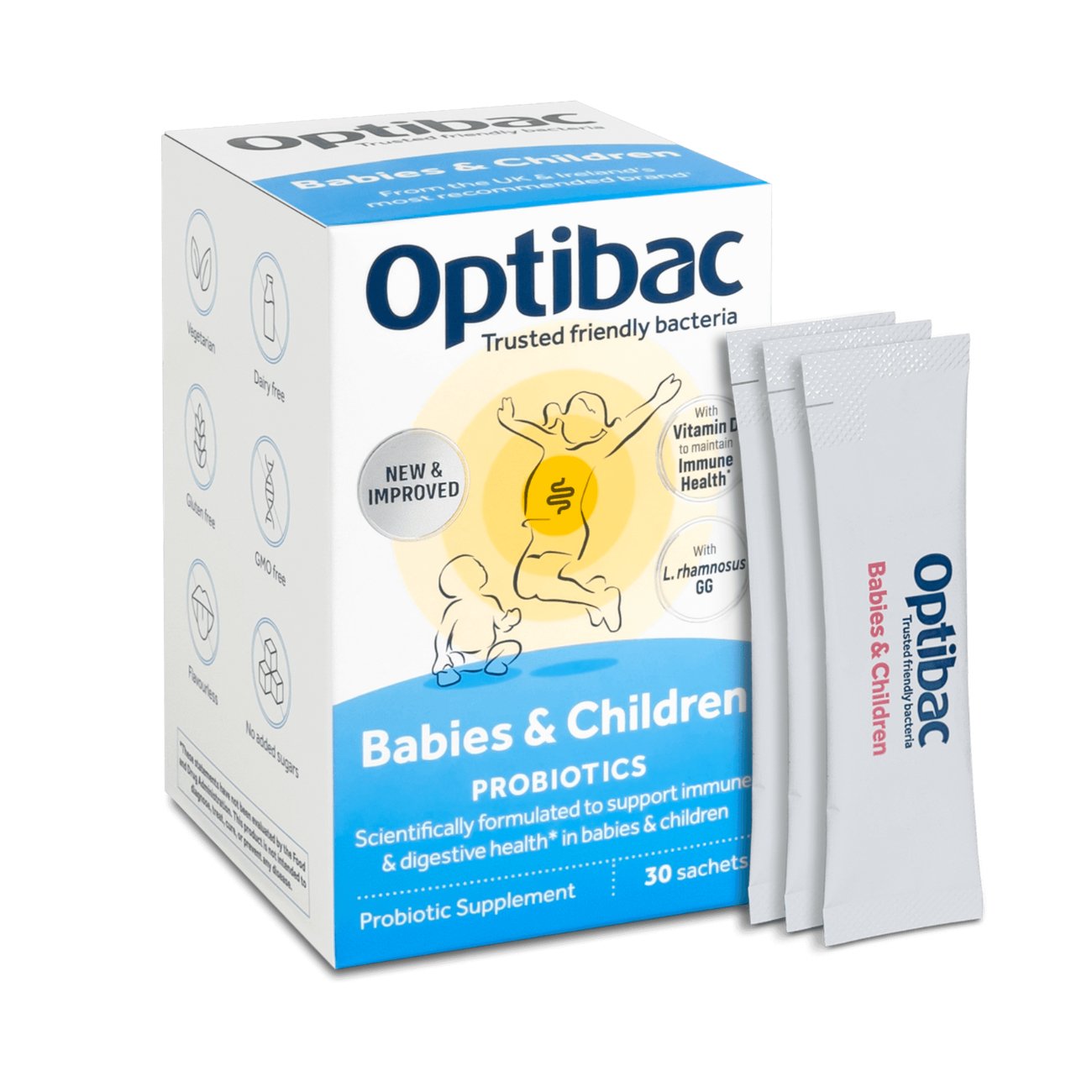 For Babies & Children 30 Sachets - Eco Natural Products - OptiBac Probiotics - Vitamins & Supplements