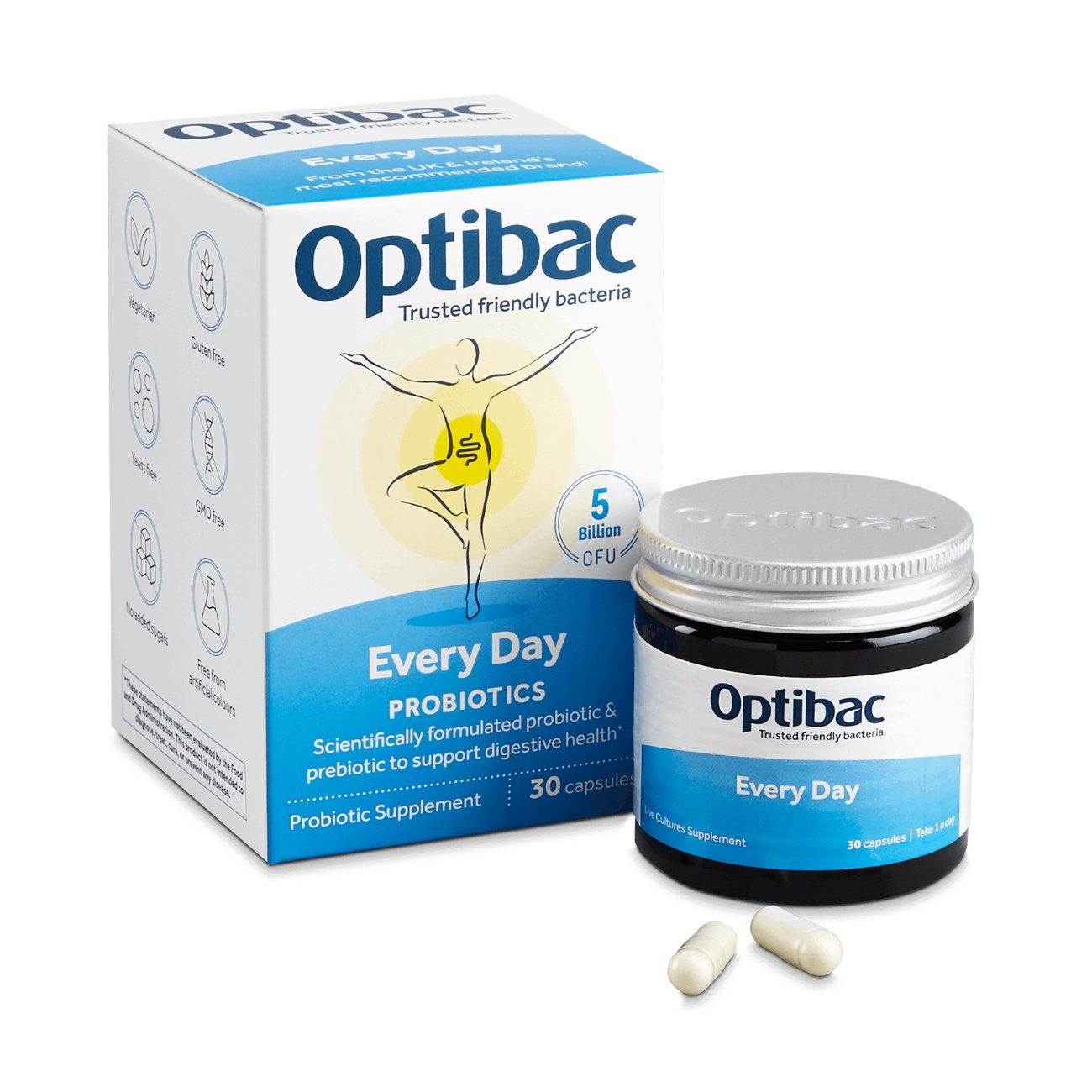 For Every Day 30 Capsules - Eco Natural Products - OptiBac Probiotics - Vitamins & Supplements