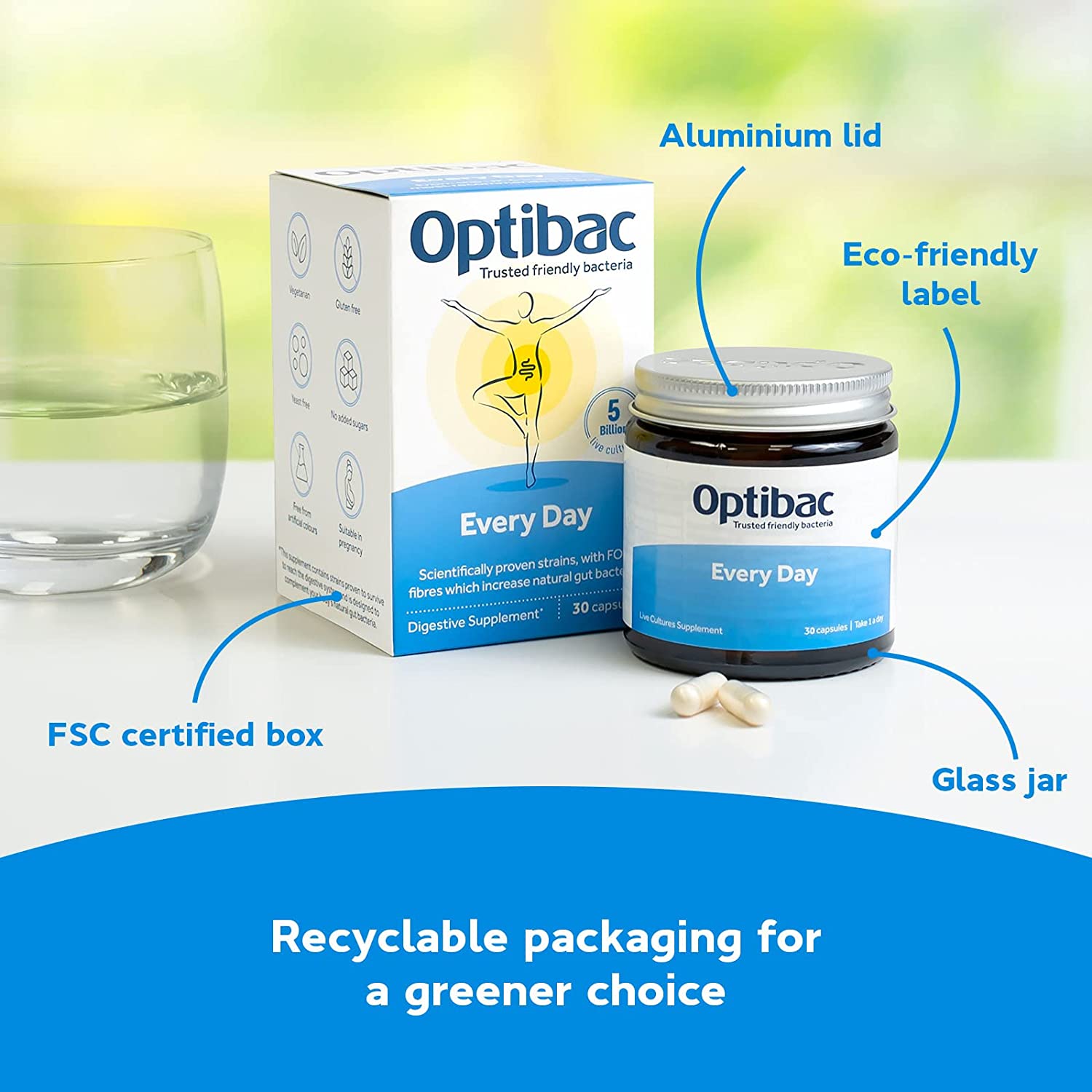 For Every Day 30 Capsules - OptiBac Probiotics - Vitamins & Supplements - Eco Natural Products