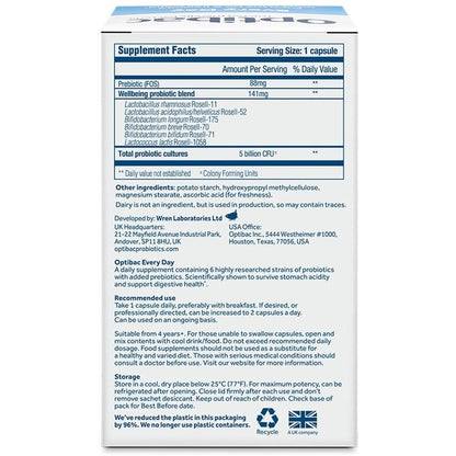 For Every Day 90 Capsules - OptiBac Probiotics - Vitamins & Supplements - Eco Natural Products