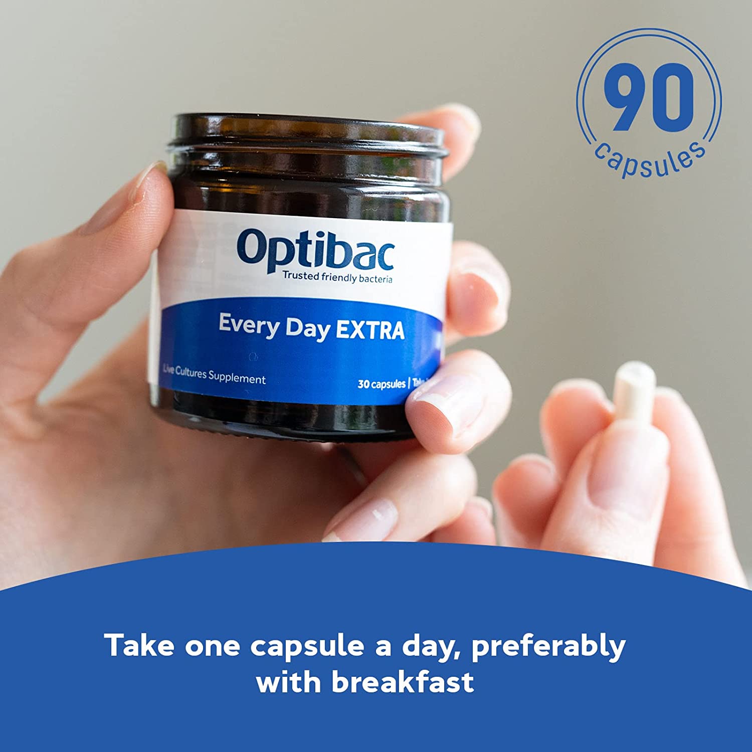 For Every Day EXTRA Strength 90 Capsules - Eco Natural Products - OptiBac Probiotics - Vitamins & Supplements