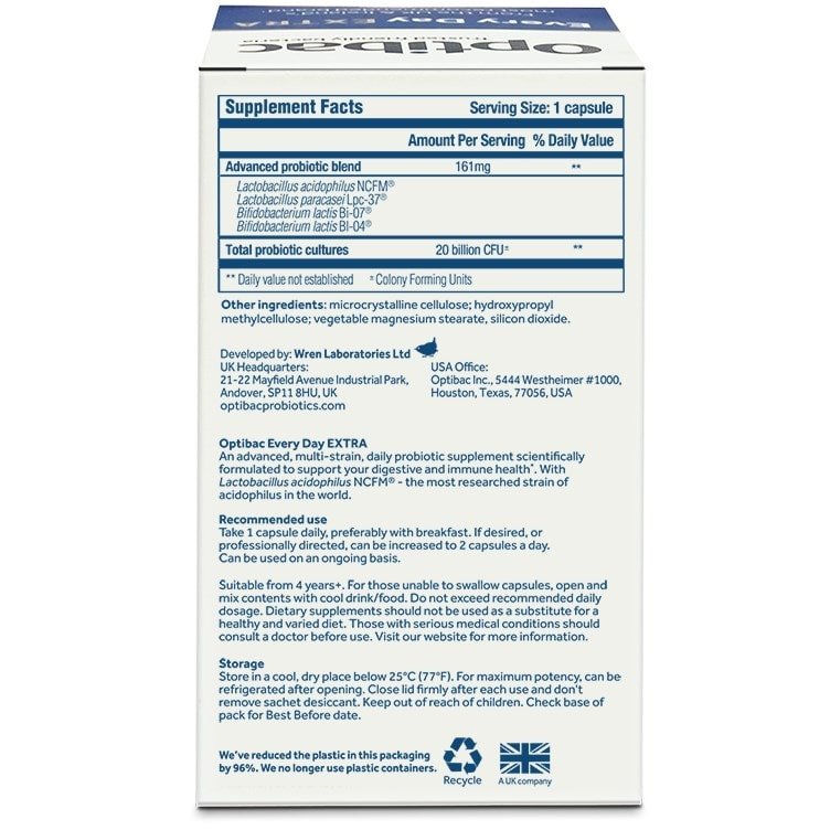 For Every Day EXTRA Strength 90 Capsules - OptiBac Probiotics - Vitamins & Supplements - Eco Natural Products