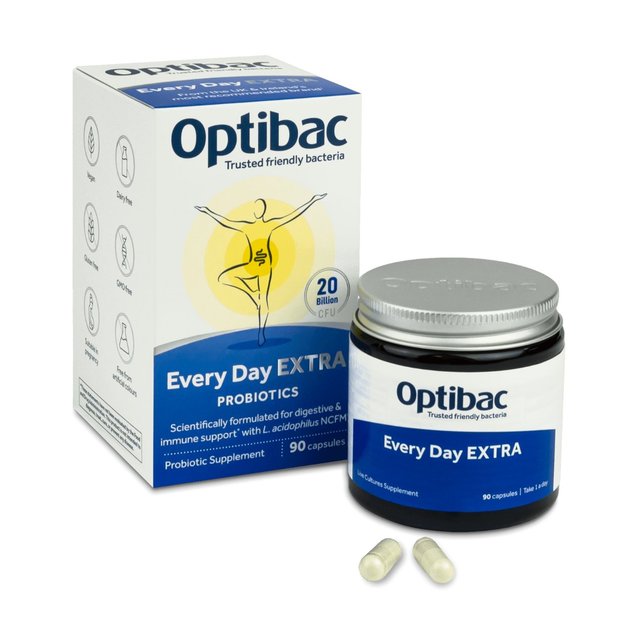 For Every Day EXTRA Strength 90 Capsules - Eco Natural Products - OptiBac Probiotics - Vitamins & Supplements