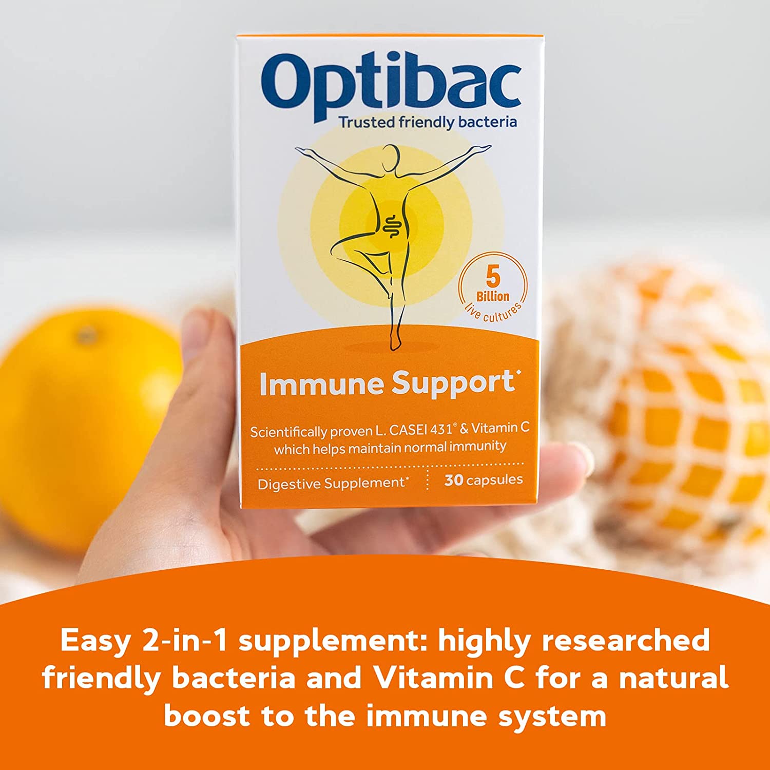 For Immune Support 30 Capsules - Eco Natural Products - OptiBac Probiotics - Vitamins & Supplements