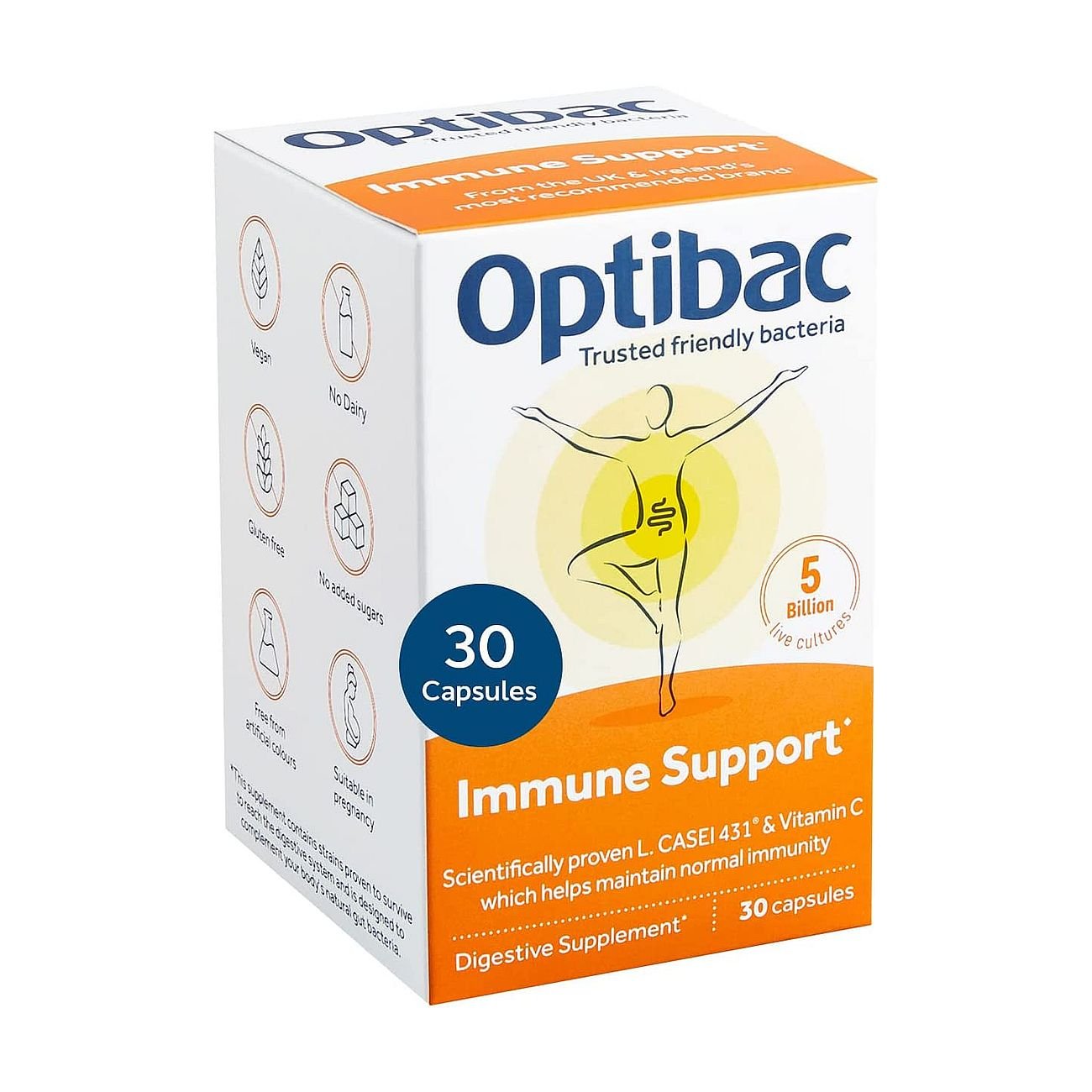 For Immune Support 30 Capsules - Eco Natural Products - OptiBac Probiotics - Vitamins & Supplements