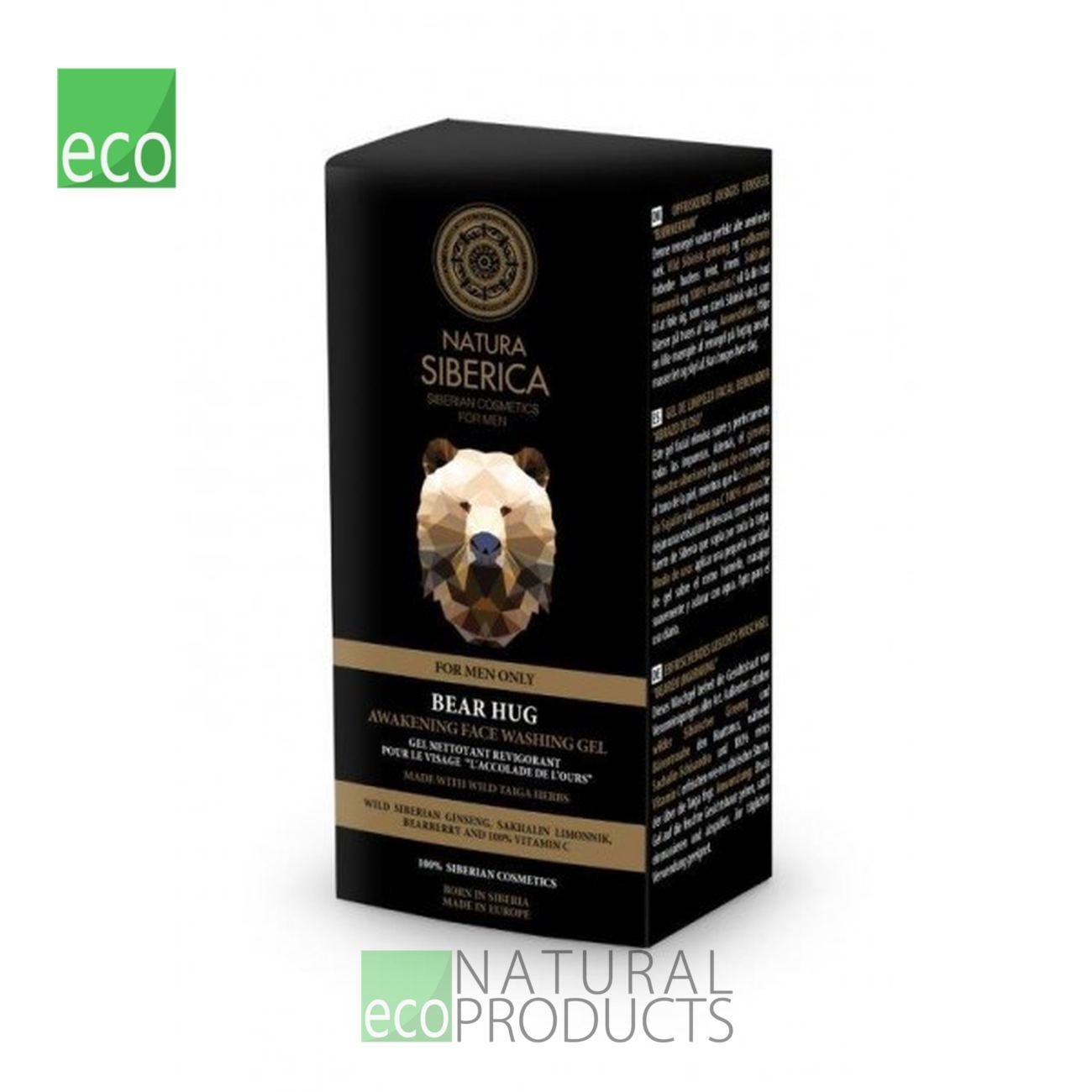 For Men Only Bear Hug Face Washing Gel 150ml BBE 01.09.2025 - Natura Siberica - Natura Siberica