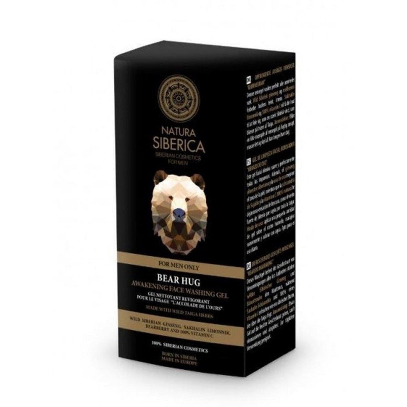 For Men Only Bear Hug Face Washing Gel 150ml - Natura Siberica - Body Wash - Eco Natural Products