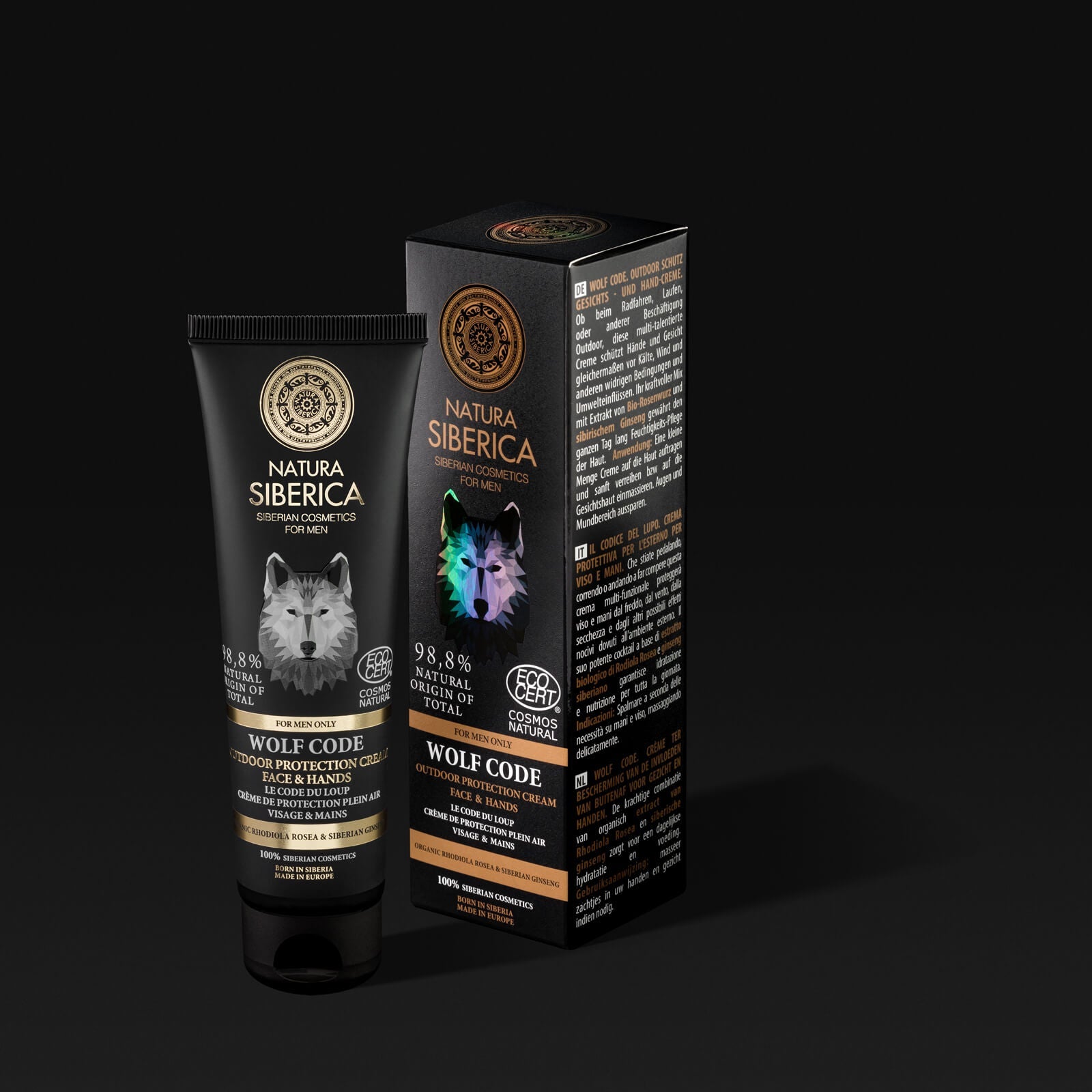 For Men Only Outdoor Cream Face & Hands Wolf Code 80ml - Natura Siberica - Moisturising cream - Eco Natural Products