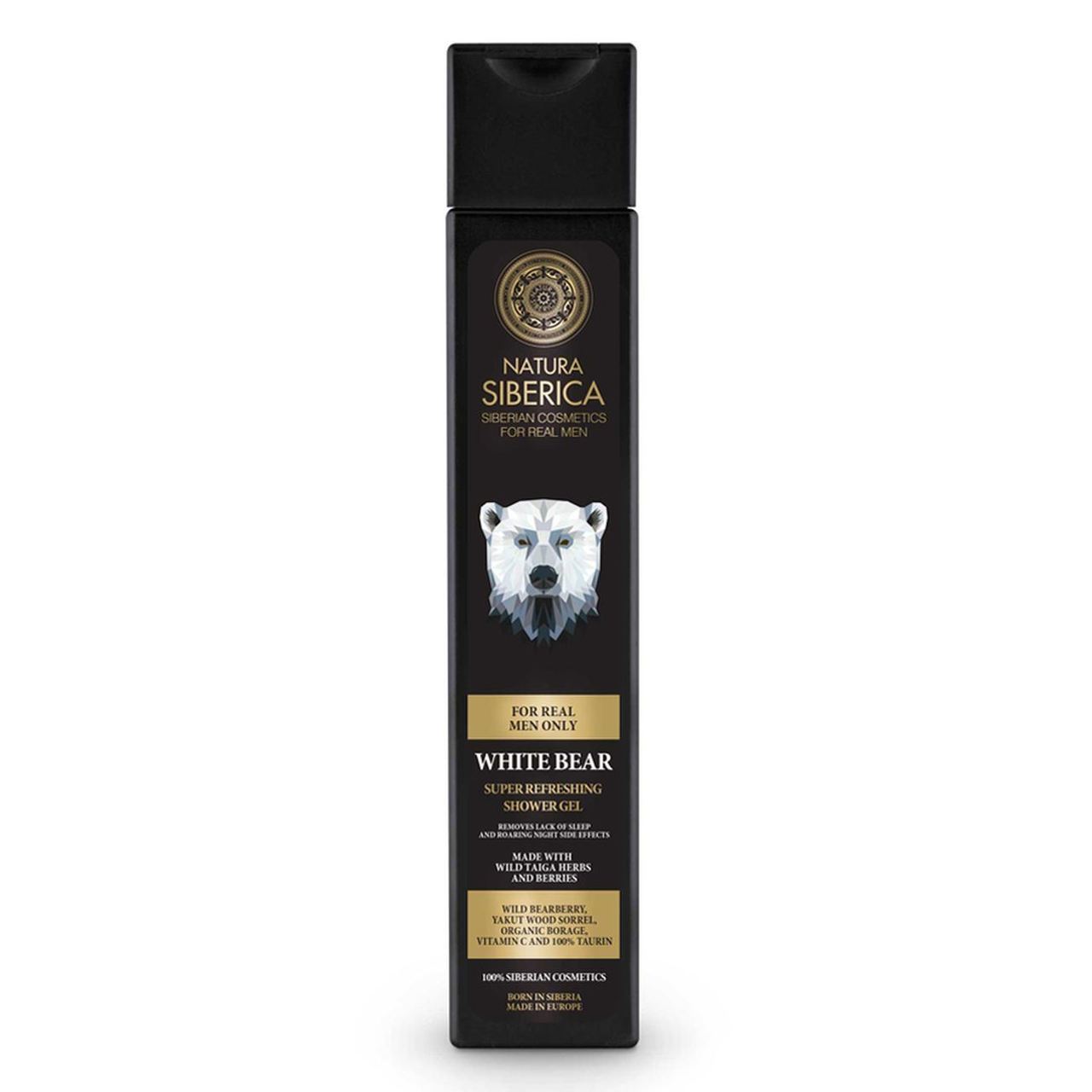 For Men Only White Bear Shower Gel 250ml - Eco Natural Products - Natura Siberica - Body Wash