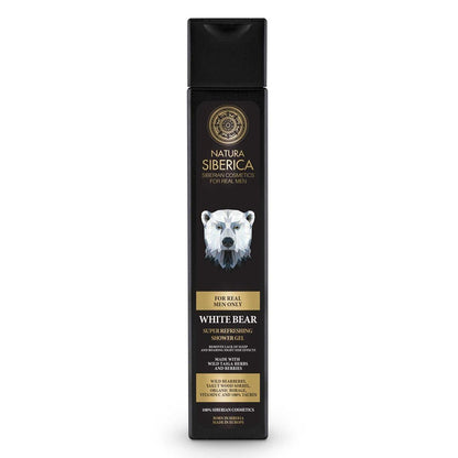 For Men Only White Bear Shower Gel 250ml - Natura Siberica - Body Wash - Eco Natural Products