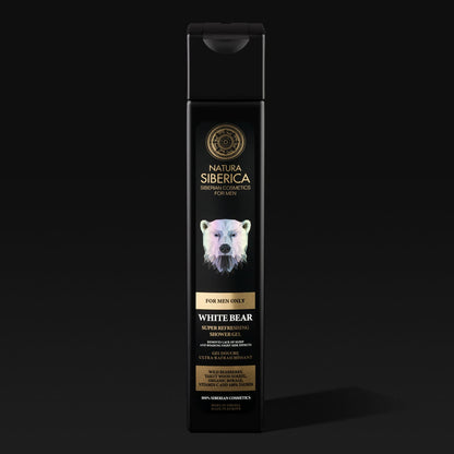 For Men Only White Bear Shower Gel 250ml - Natura Siberica - Body Wash - Eco Natural Products