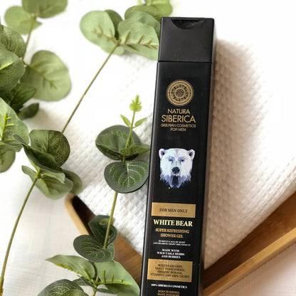 For Men Only White Bear Shower Gel 250ml - Natura Siberica - Body Wash - Eco Natural Products