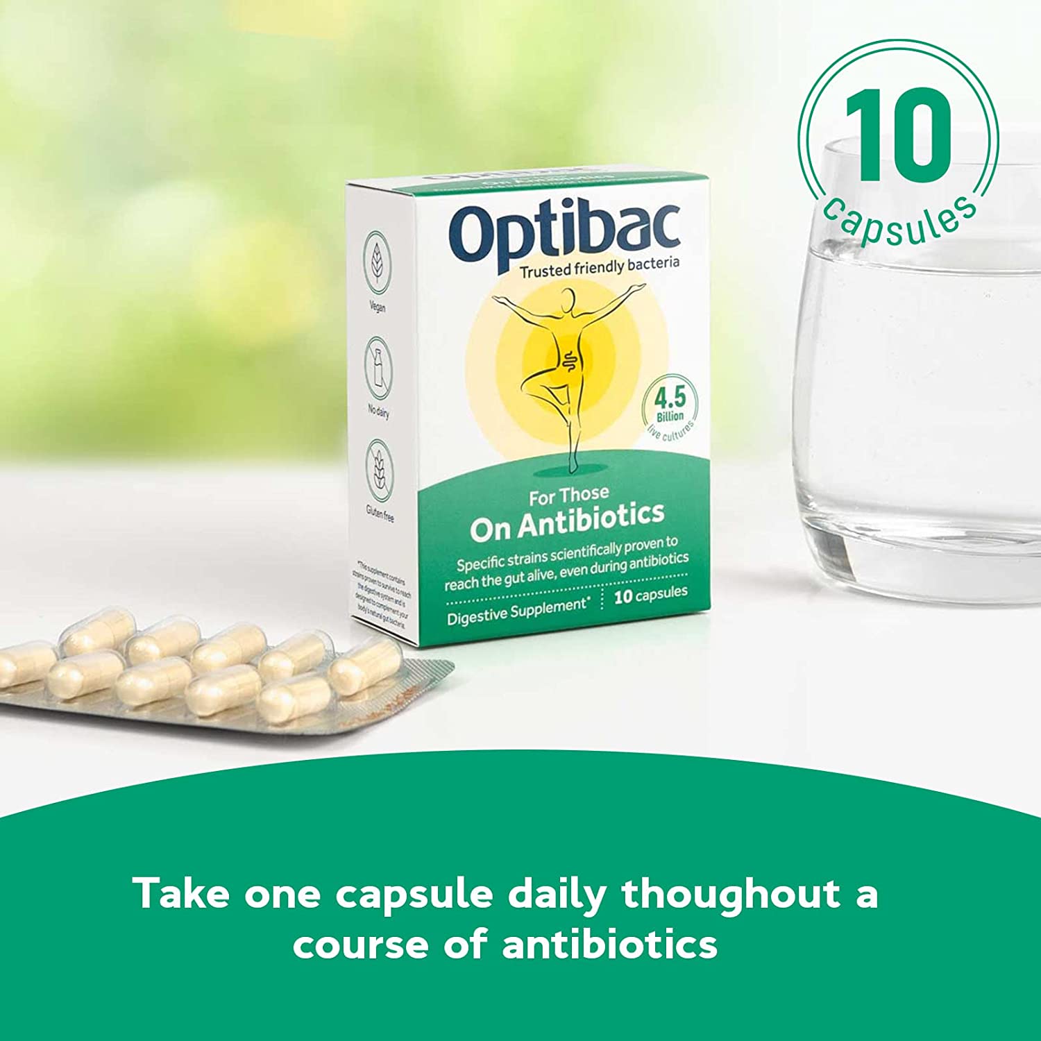 For Those on Antibiotics 10 Capsules - OptiBac Probiotics - Vitamins & Supplements - Eco Natural Products