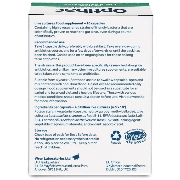 For Those on Antibiotics 10 Capsules - OptiBac Probiotics - Vitamins & Supplements - Eco Natural Products