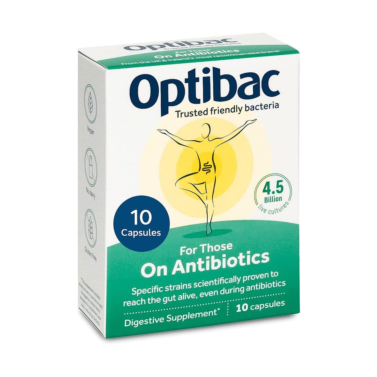 For Those on Antibiotics 10 Capsules - Eco Natural Products - OptiBac Probiotics - Vitamins & Supplements