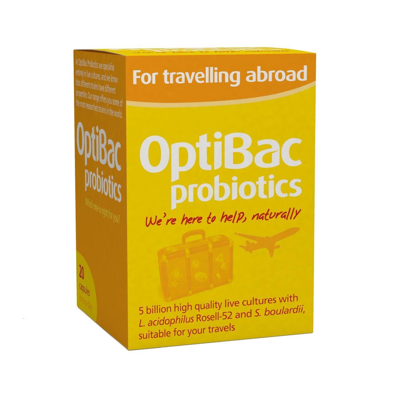 For Travelling Abroad 20 Capsules BBE 30.05.2025 - OptiBac Probiotics - OptiBac Probiotics