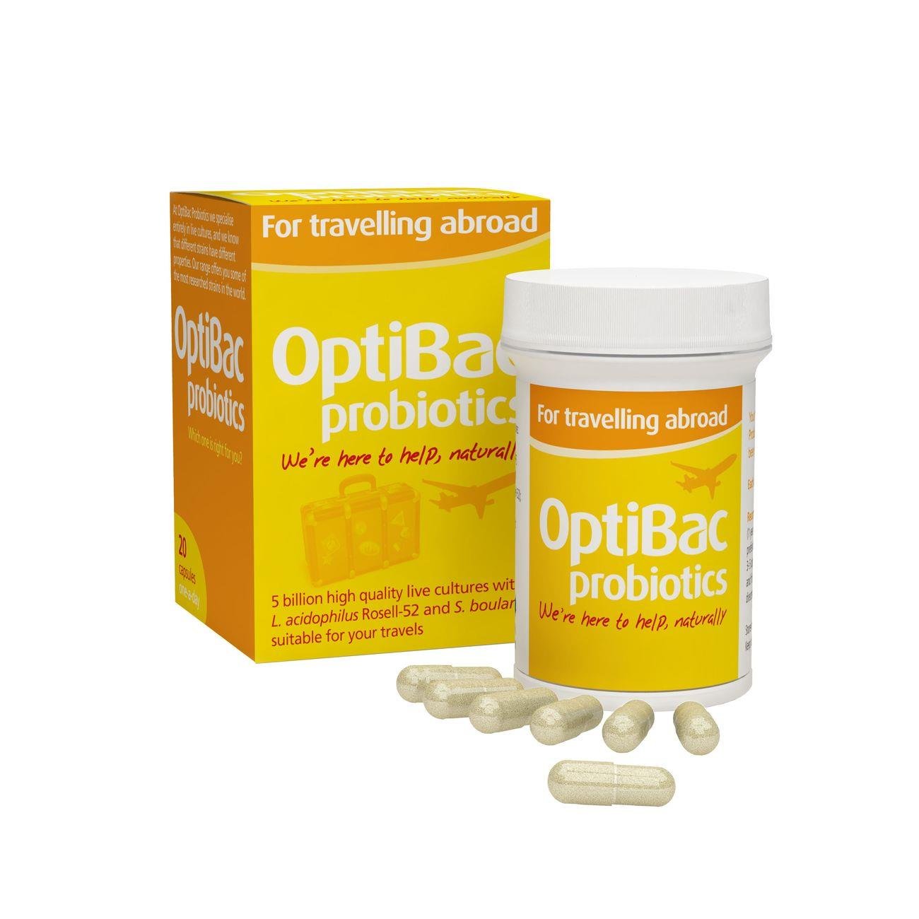 For Travelling Abroad 20 Capsules BBE 30.05.2025 - OptiBac Probiotics - OptiBac Probiotics