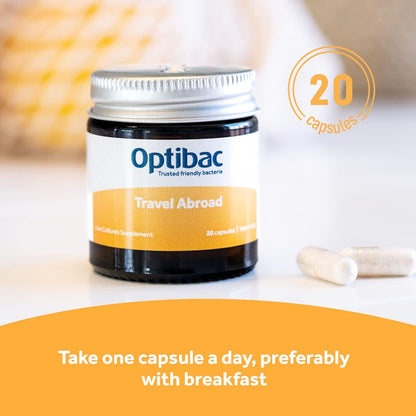 For Travelling Abroad 20 Capsules - OptiBac Probiotics - Vitamins & Supplements - Eco Natural Products