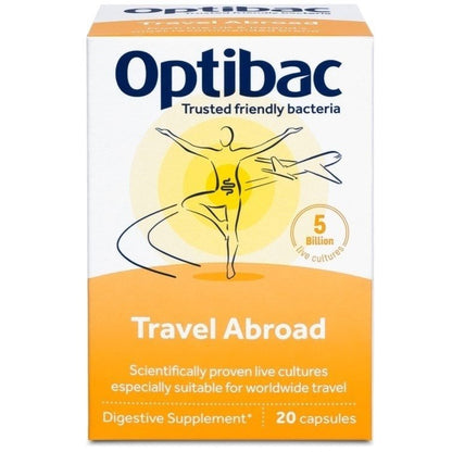 For Travelling Abroad 20 Capsules - OptiBac Probiotics - Vitamins & Supplements - Eco Natural Products