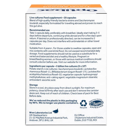 For Travelling Abroad 20 Capsules - OptiBac Probiotics - Vitamins & Supplements - Eco Natural Products
