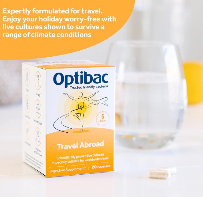 For Travelling Abroad 60 Capsules - OptiBac Probiotics - Vitamins & Supplements - Eco Natural Products