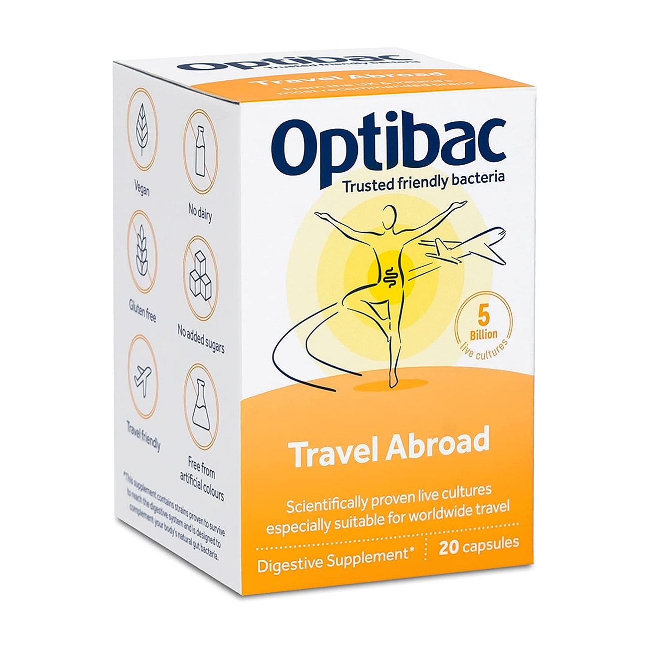 For Travelling Abroad 60 Capsules - OptiBac Probiotics - Vitamins & Supplements - Eco Natural Products
