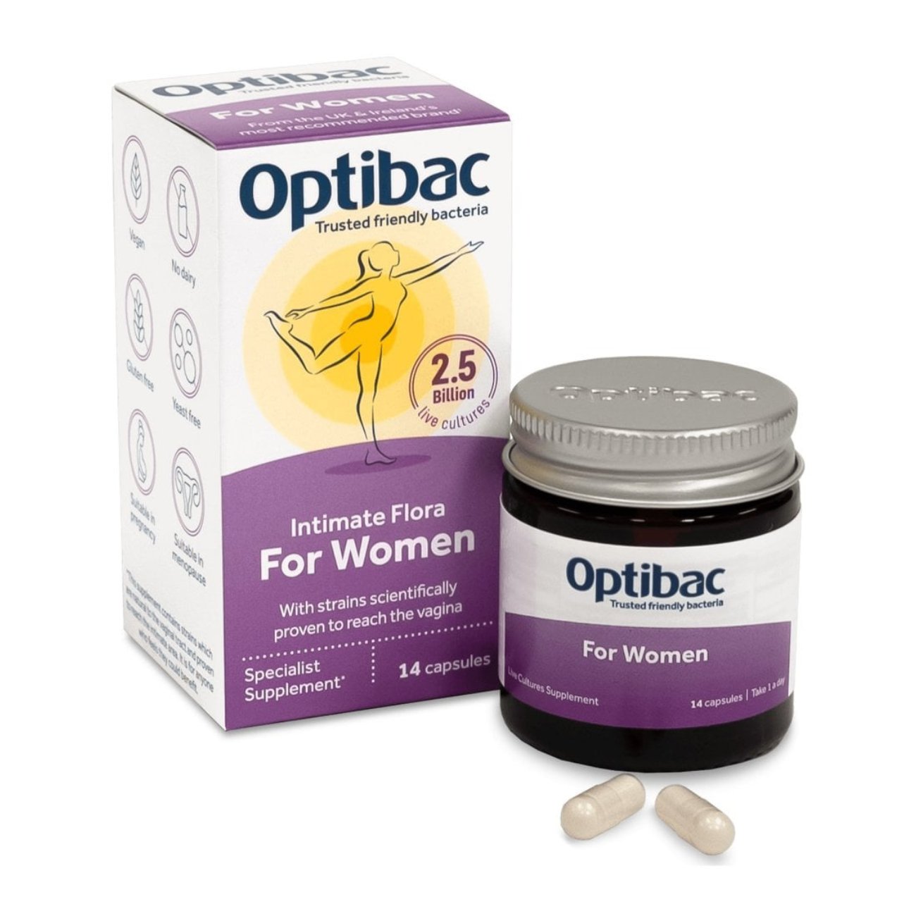 For Women 14 Capsules [BLACK FRIDAY] - Eco Natural Products - OptiBac Probiotics - Food Supplement