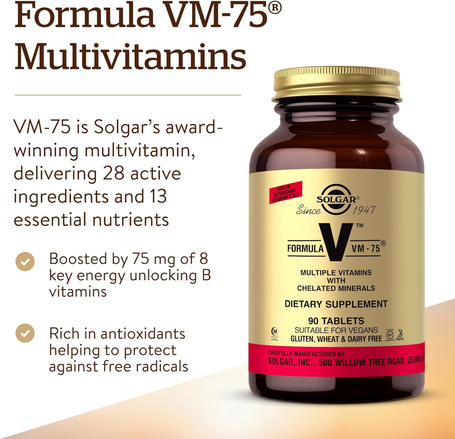 Formula VM - 75 60 Tablets - Eco Natural Products - Solgar - Multivitamins