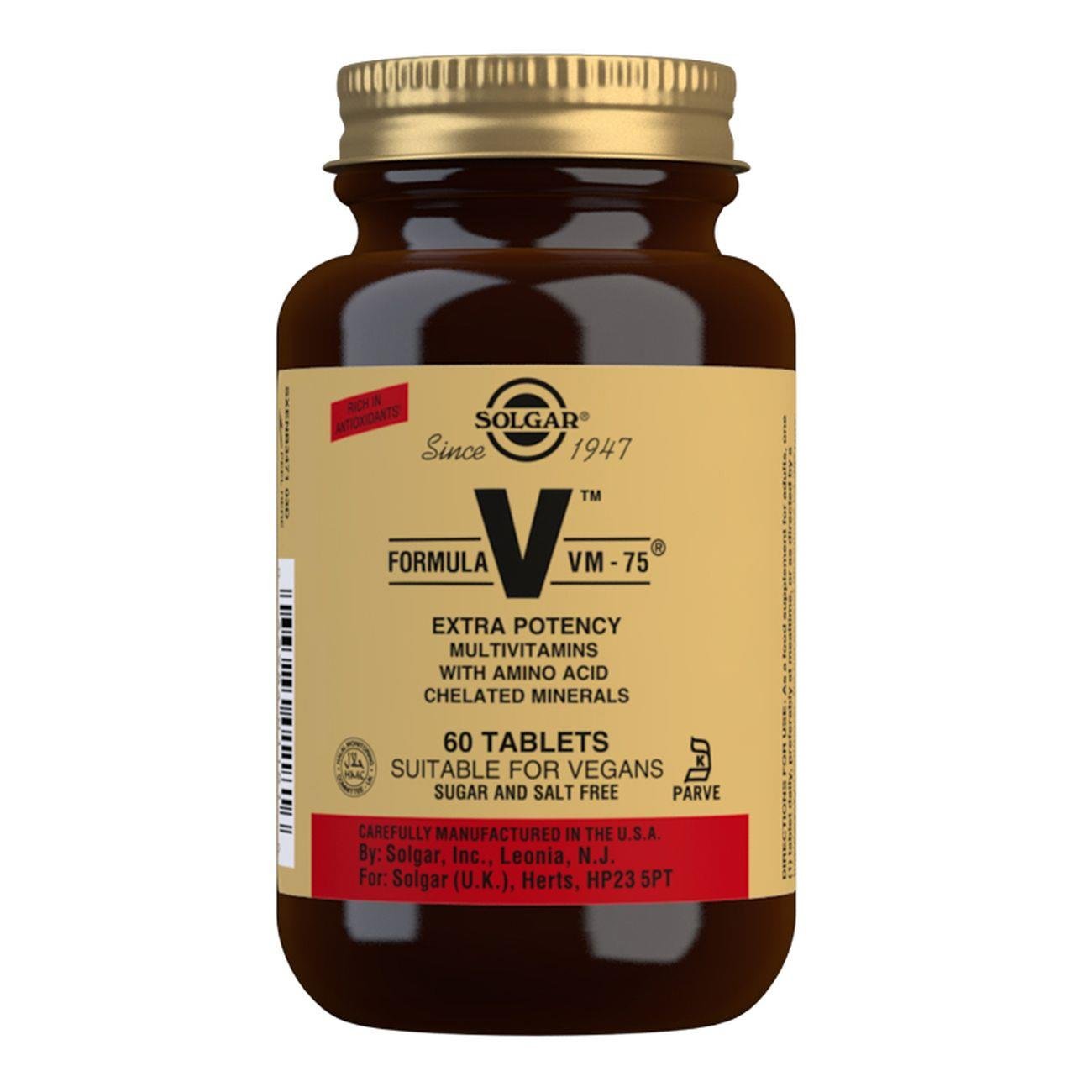 Formula VM - 75 60 Tablets - Eco Natural Products - Solgar - Multivitamins