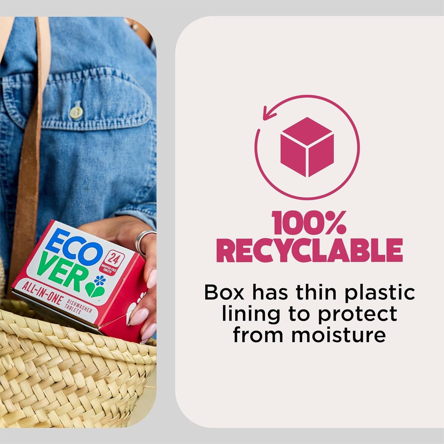 Fragrance Free All in One Dishwasher Tablets 24's - Ecover Zero - Dish Detergent & Soap - Eco Natural Products