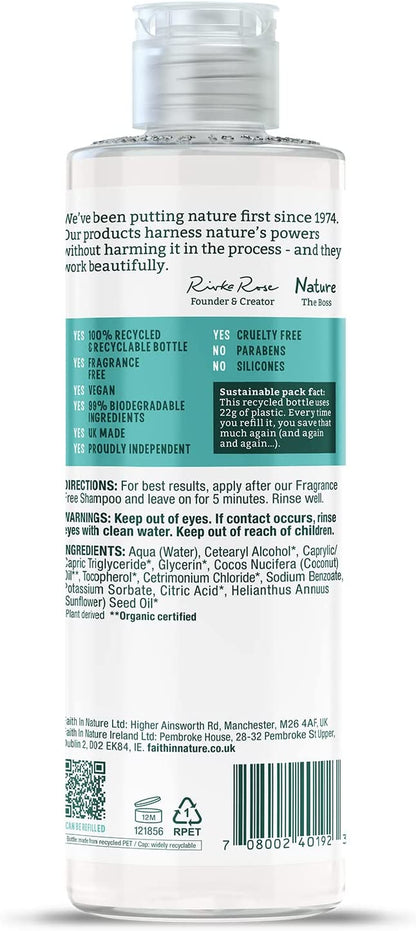 Fragrance Free Conditioner 400ml - Faith in Nature - Conditioner - Eco Natural Products